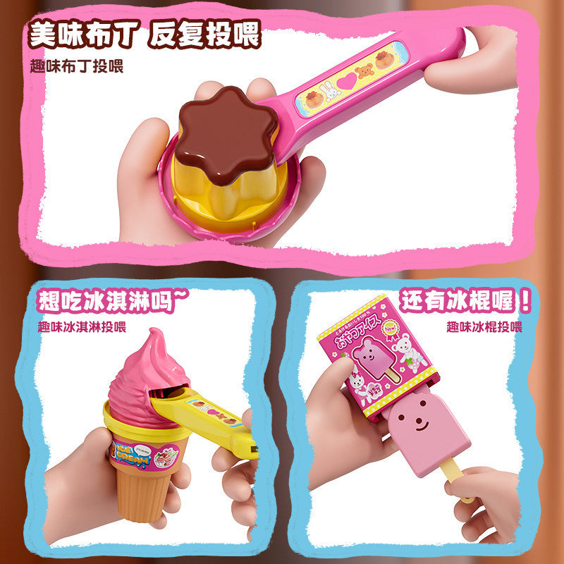 2026 new children's toy set for little girls, featuring a pudding feeding game and a pretend play kitchen, suitable for…