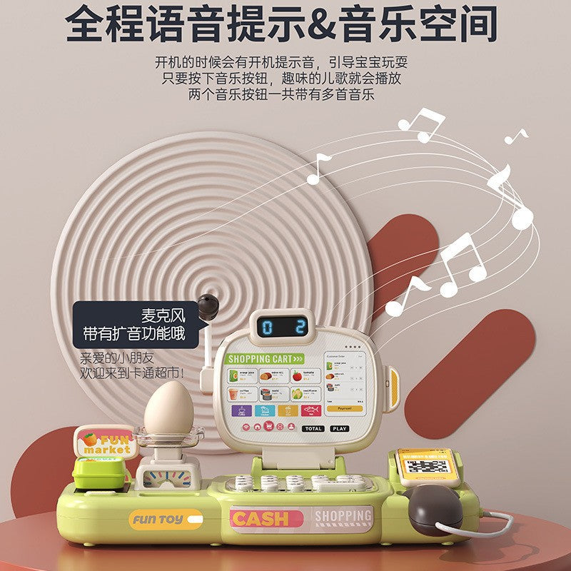 Cross-Border Children's Play House Toy Supermarket Cash Register Role-Playing Mini Simulation Convenience Store Checkout…