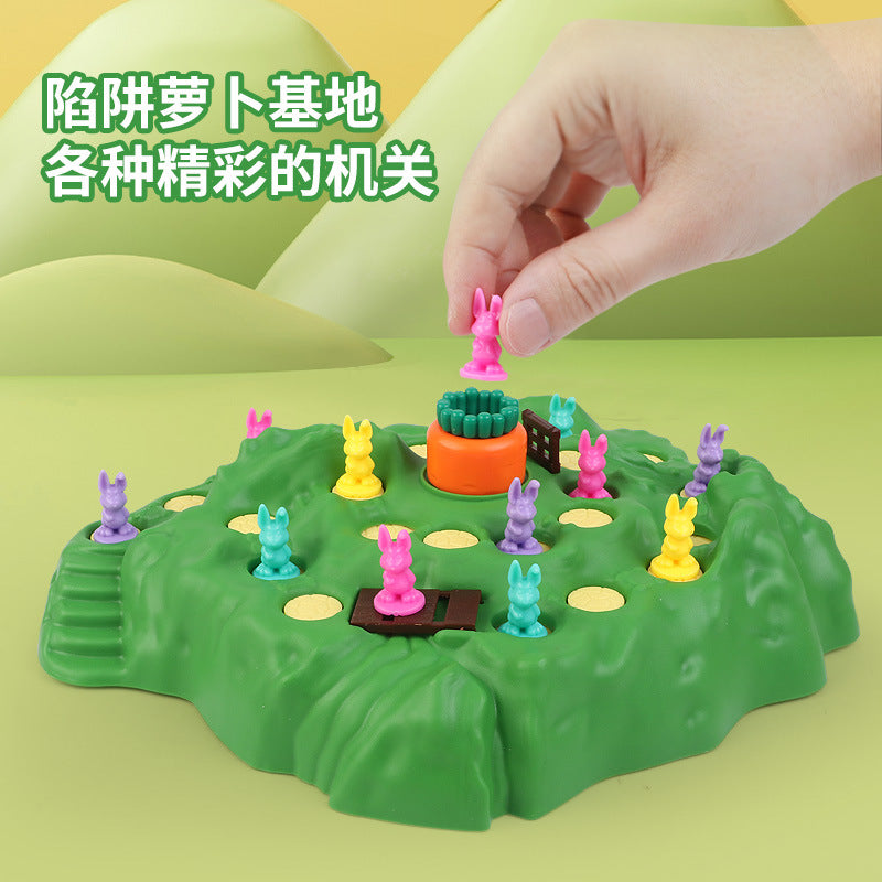 Cross-border Rabbit Trap Intelligence Toy Radish Rabbit Cross-country Competition Parent-child Interactive Table Party Game…