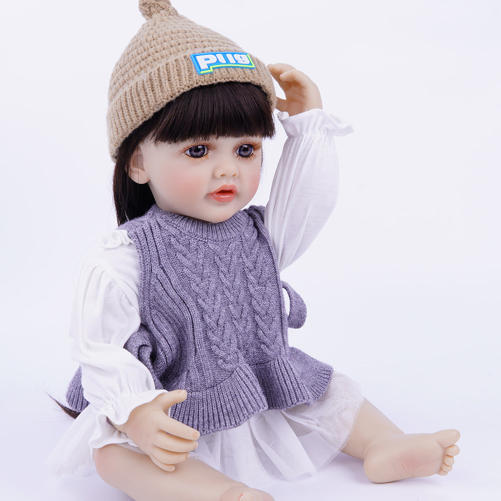 Cross-Border New Product 22inch Dudu Realistic Reborn Doll Pretend Play Girl Toy Gift Realistic Doll Toy - Dudu baby girl 6…