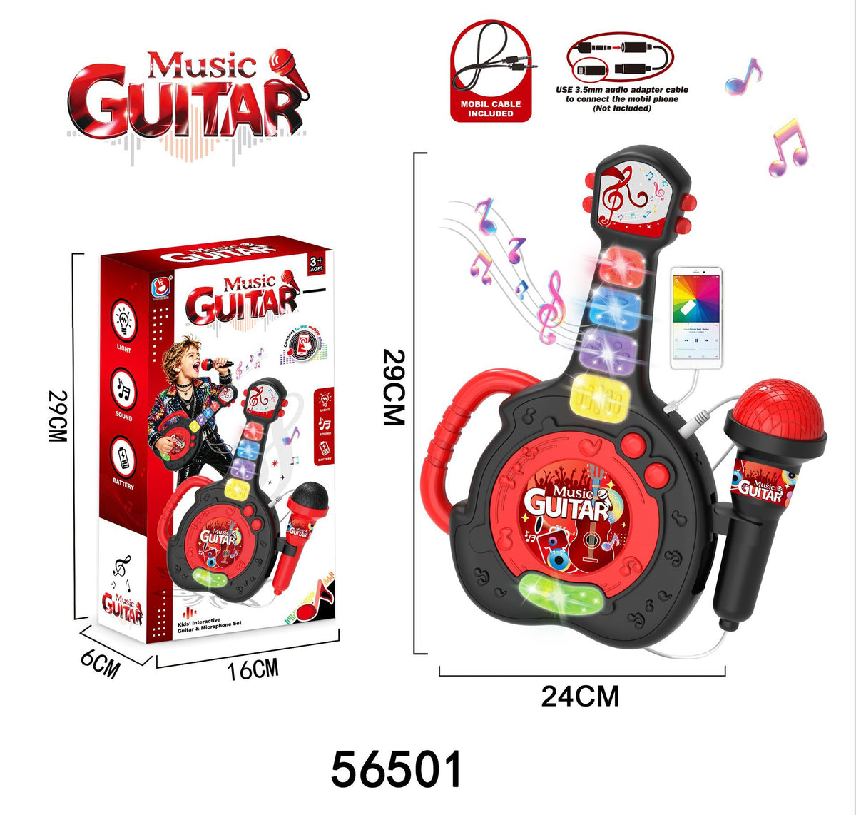 Amazon foreign trade children's microphone toys cool 5 lights boys and girls microphone play songs toys wholesale - 56501…
