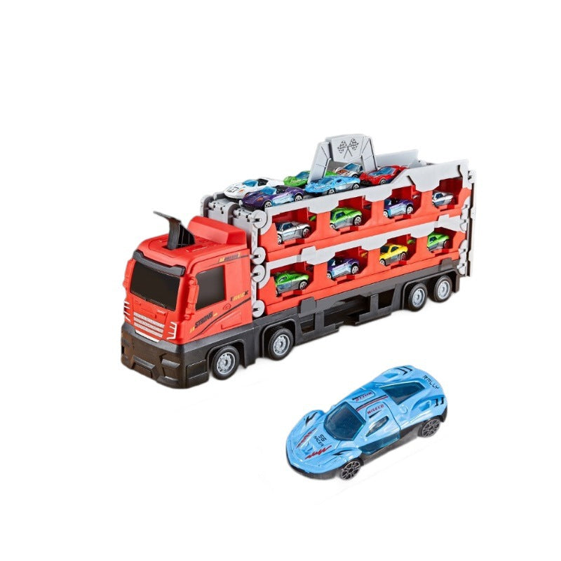 2026 children's toy car for boys aged 3 to 6, alloy transforming large truck with launch track, educational birthday…
