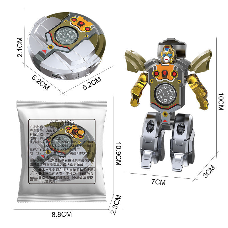 Genuine Transforming Robot Fidget Spinner Children's Toy Rotating Stress-Relief Mechanical Finger Spinner Small Toy…