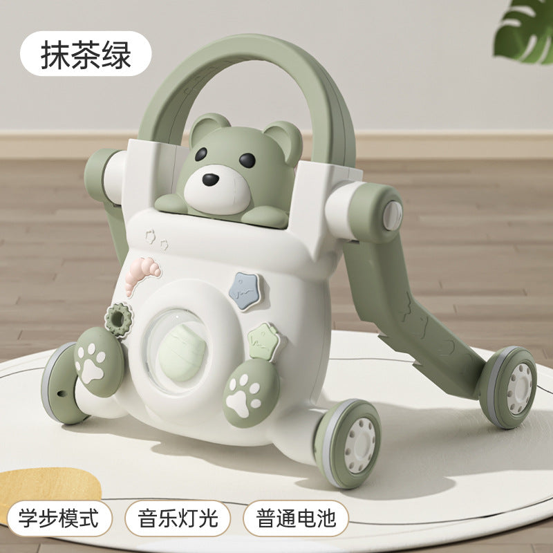 Baby Walker Anti-O-Leg Infant Multi-Functional Music Light Walking Stroller Child Toy Cartoon Walker - Matcha green…