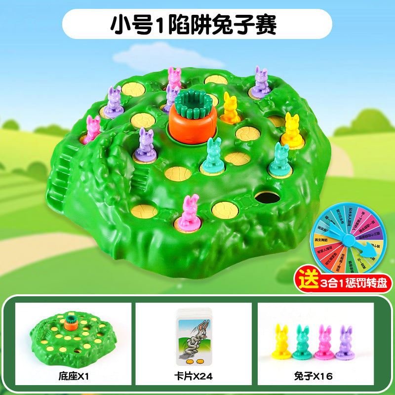 Cross-border Rabbit Trap Intelligence Toy Radish Rabbit Cross-country Competition Parent-child Interactive Table Party Game…