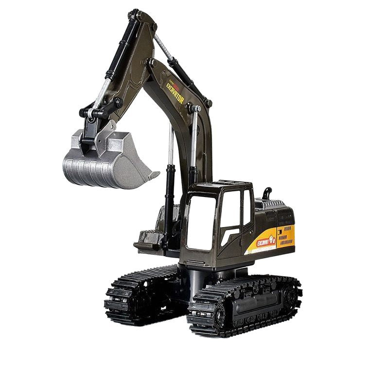Children's Large Remote Control Excavator Alloy Construction Vehicle Rechargeable Electric Digger Outdoor Toy for Boys…
