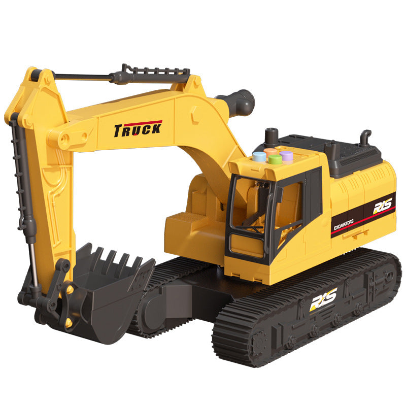 Cross-border new children's multi-functional deformation engineering excavator storage music early education inertia toy…