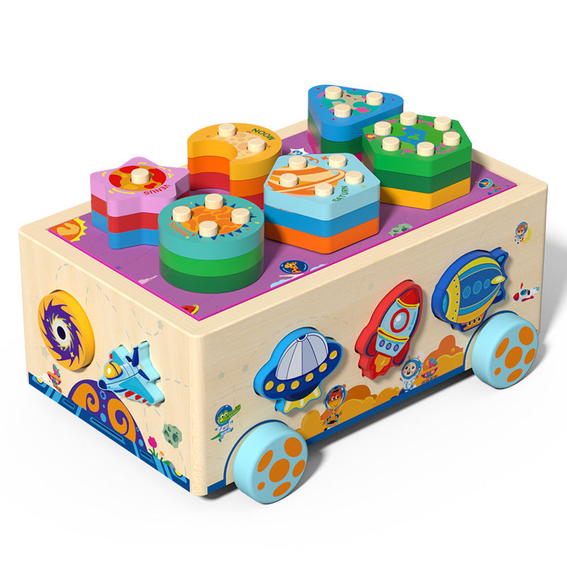 Montessori Early Education Educational Toys Shape Matching Cognitive Wooden Toy Set for Children Boys and Girls I…