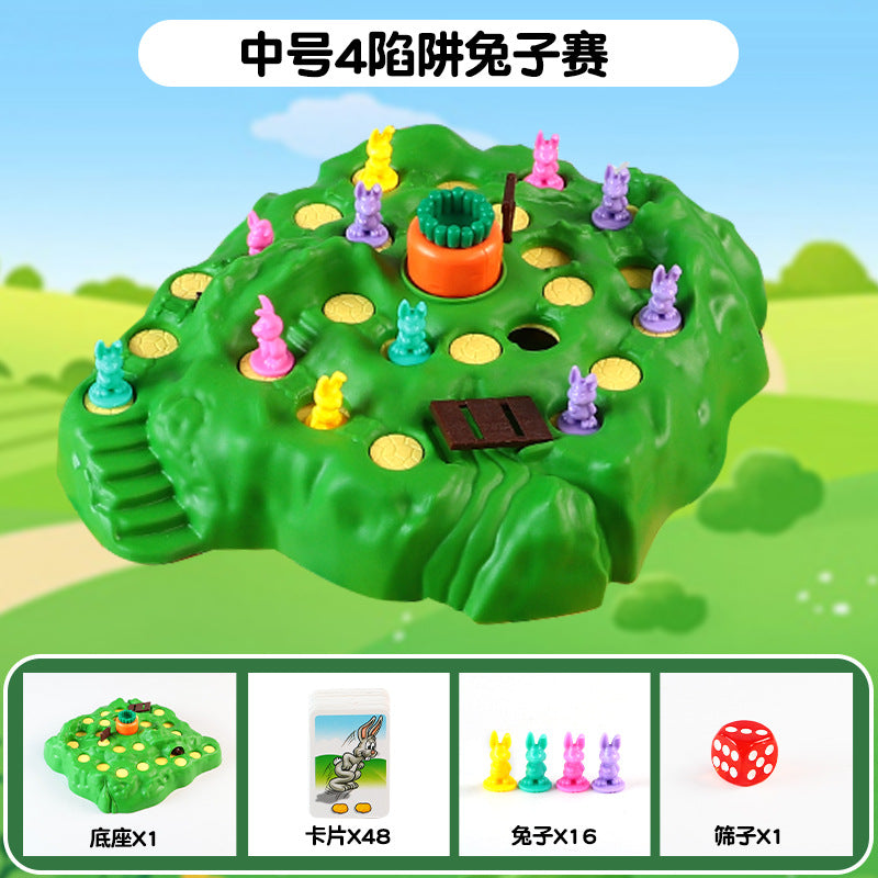 Cross-border Rabbit Trap Intelligence Toy Radish Rabbit Cross-country Competition Parent-child Interactive Table Party Game…
