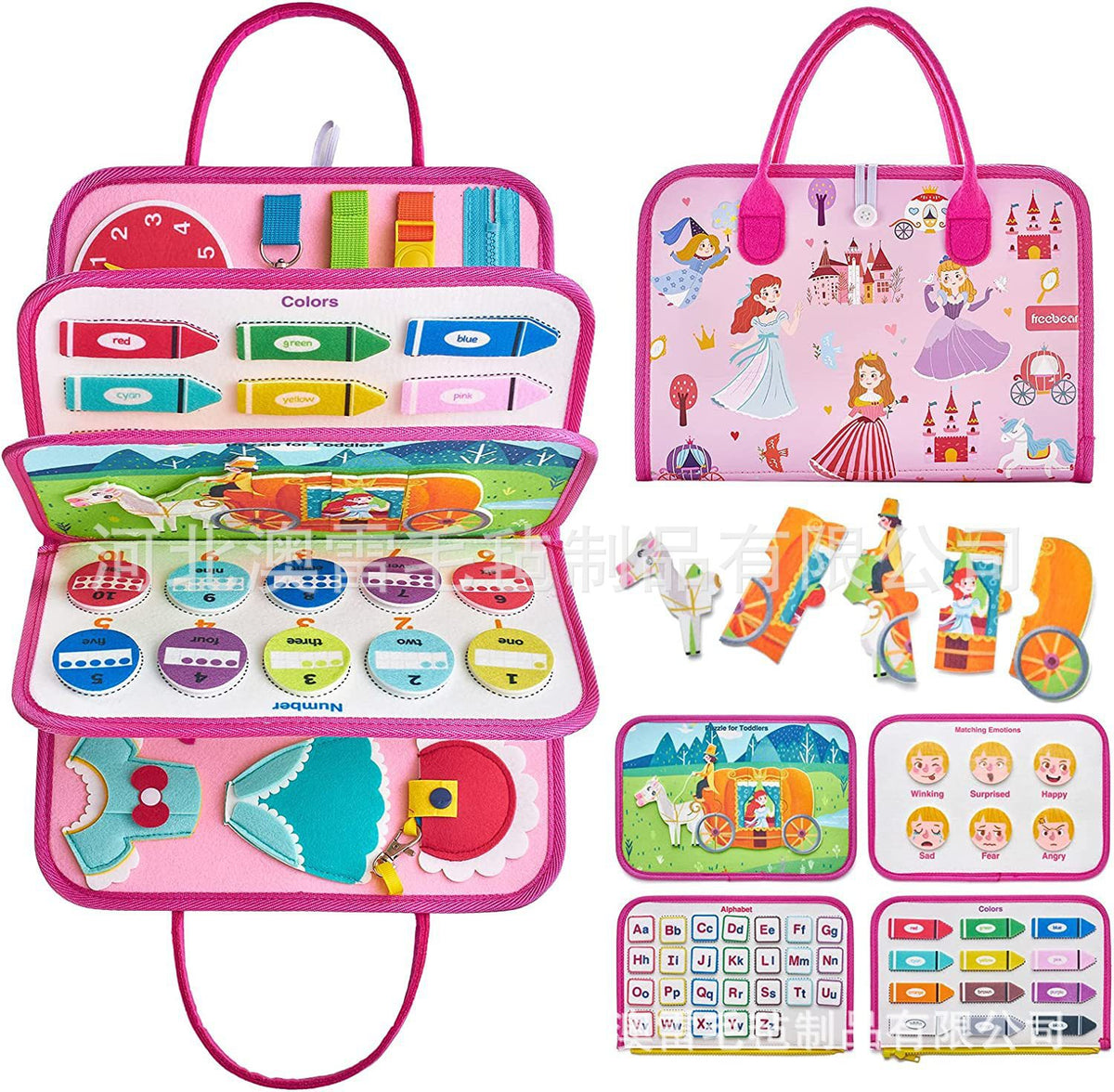 Cross-border Felt Learning Board Busy Board New Hot Selling Children Early Education Intelligence Development Felt Busy…