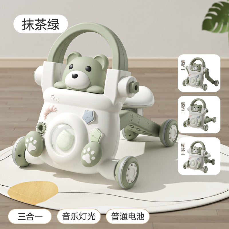 Baby Walker Anti-O-Leg Infant Multi-Functional Music Light Walking Stroller Child Toy Cartoon Walker - Matcha green…