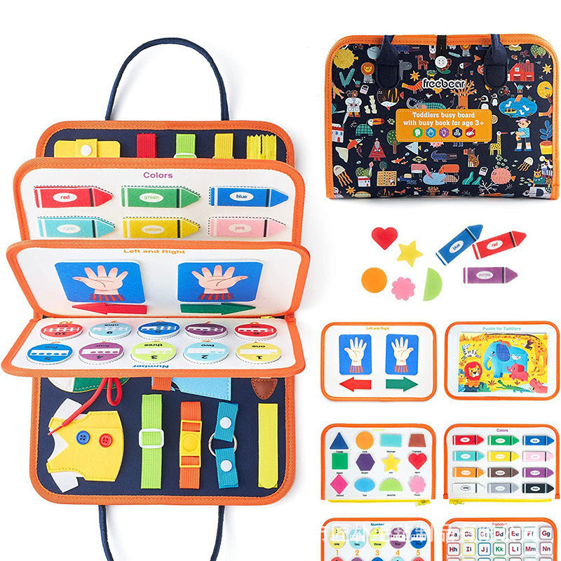New Hot Cross-border Baby Early Education Schoolbag Felt Busy Board Educational Toys Children Felt Learning Board - Style…