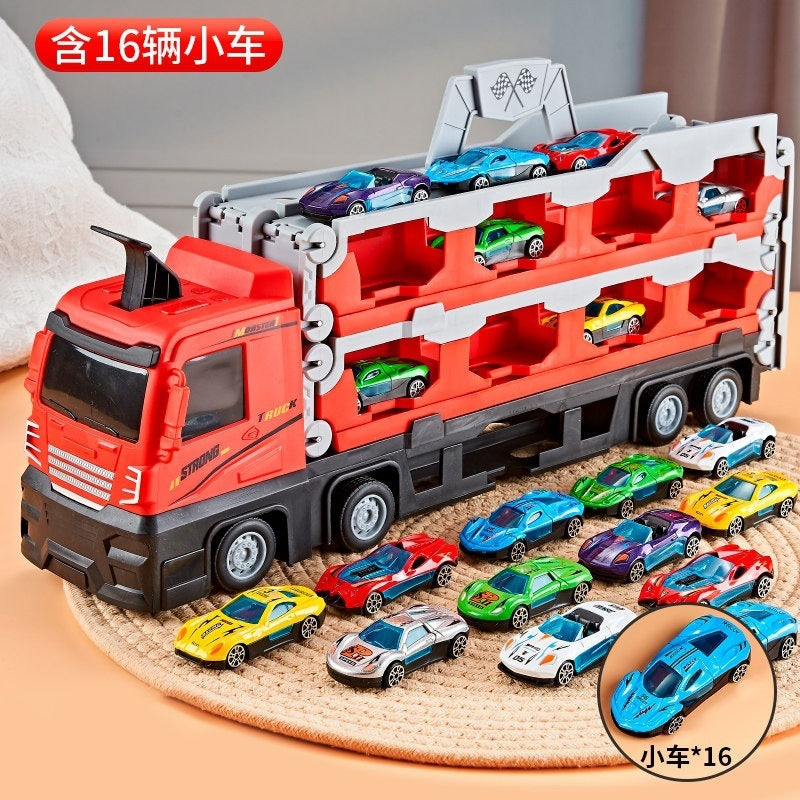 2026 children's toy car for boys aged 3 to 6, alloy transforming large truck with launch track, educational birthday…