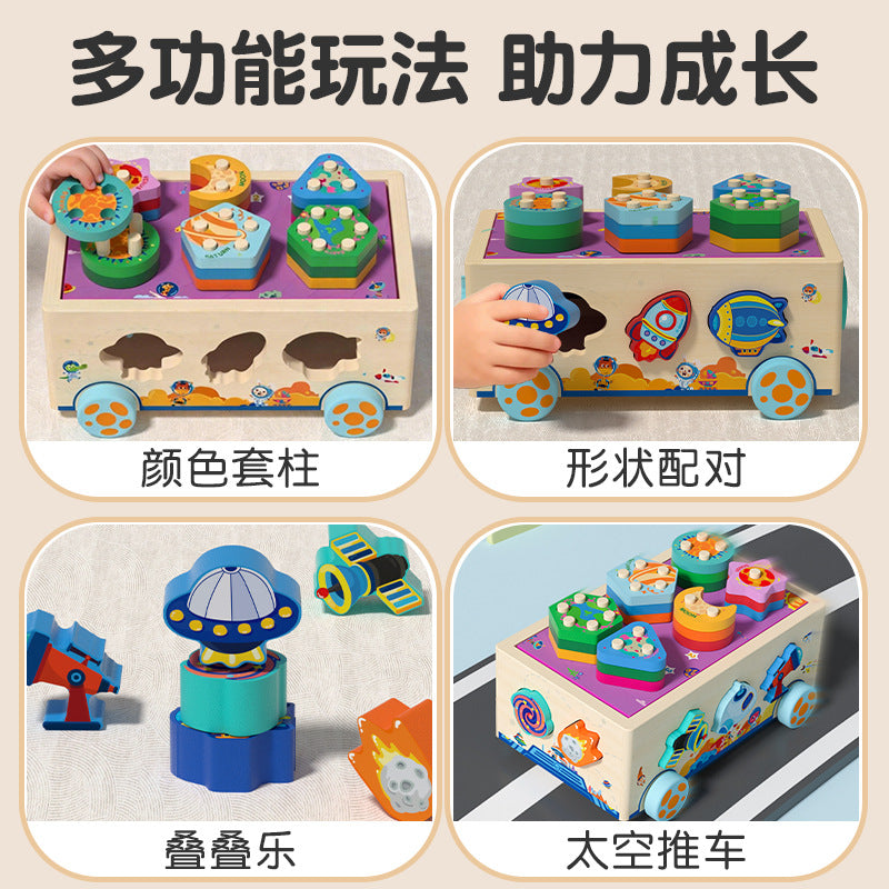 Montessori Early Education Educational Toys Shape Matching Cognitive Wooden Toy Set for Children Boys and Girls I…