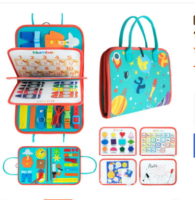 New Hot Cross-border Baby Early Education Schoolbag Felt Busy Board Educational Toys Children Felt Learning Board - Style…