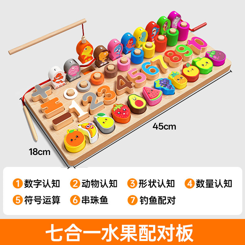 Montessori Toys Educational Early Learning Aids Geometric Matching Puzzle for Infants and Children, Thinking Assembly…