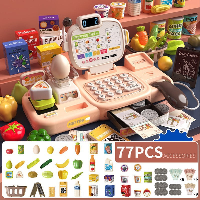 Cross-Border Children's Play House Toy Supermarket Cash Register Role-Playing Mini Simulation Convenience Store Checkout…