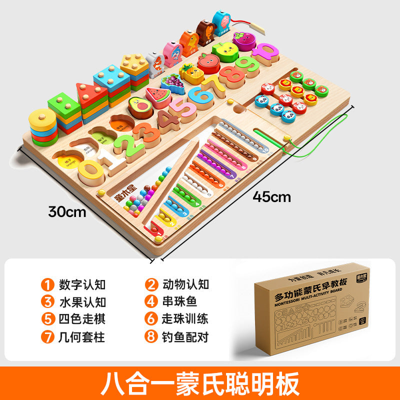 Montessori Toys Educational Early Learning Aids Geometric Matching Puzzle for Infants and Children, Thinking Assembly…