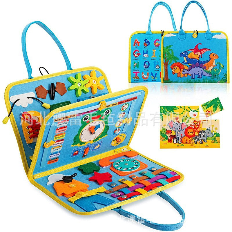 Cross-border Felt Learning Board Busy Board New Hot Selling Children Early Education Intelligence Development Felt Busy…