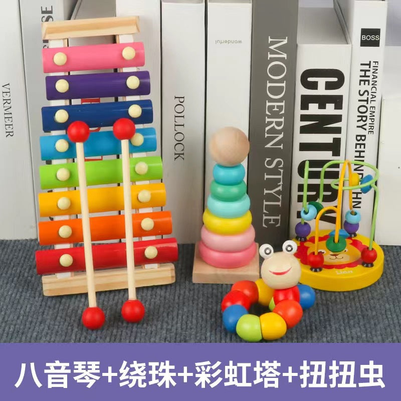Early Education Educational Toys for Children, Wooden Baby Music Toys, Orff Musical Instruments, Wooden Instrument Set…