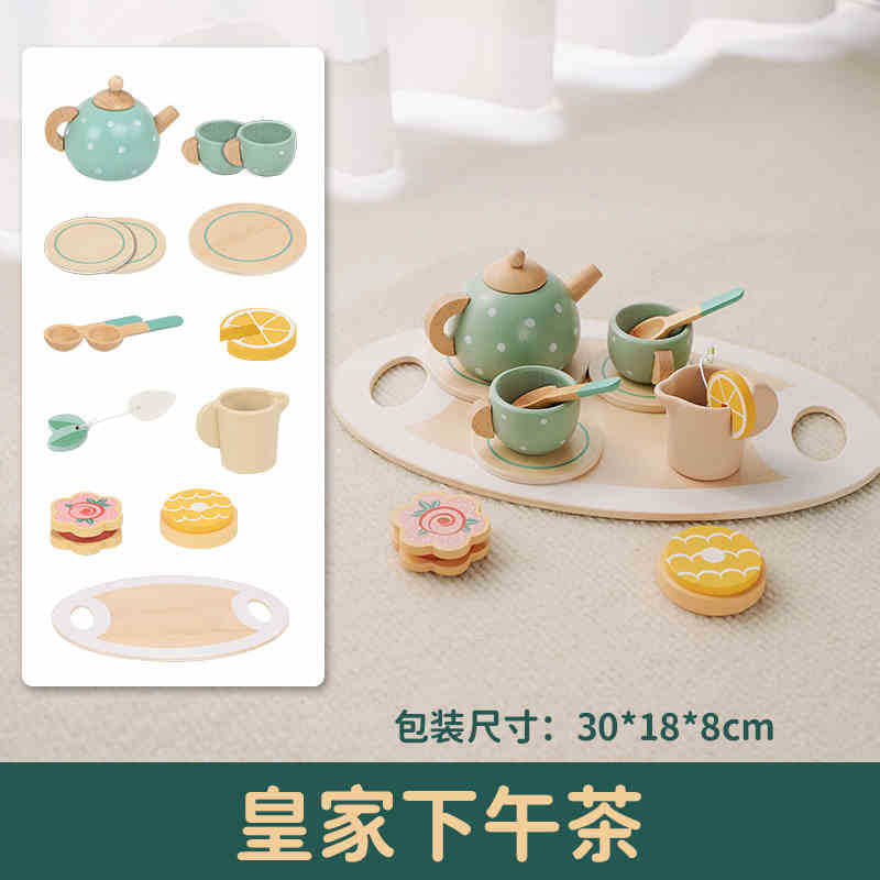 Girl's new year birthday gift simulation cake children's wooden cutting play house kitchen little Princess toy - Royal…
