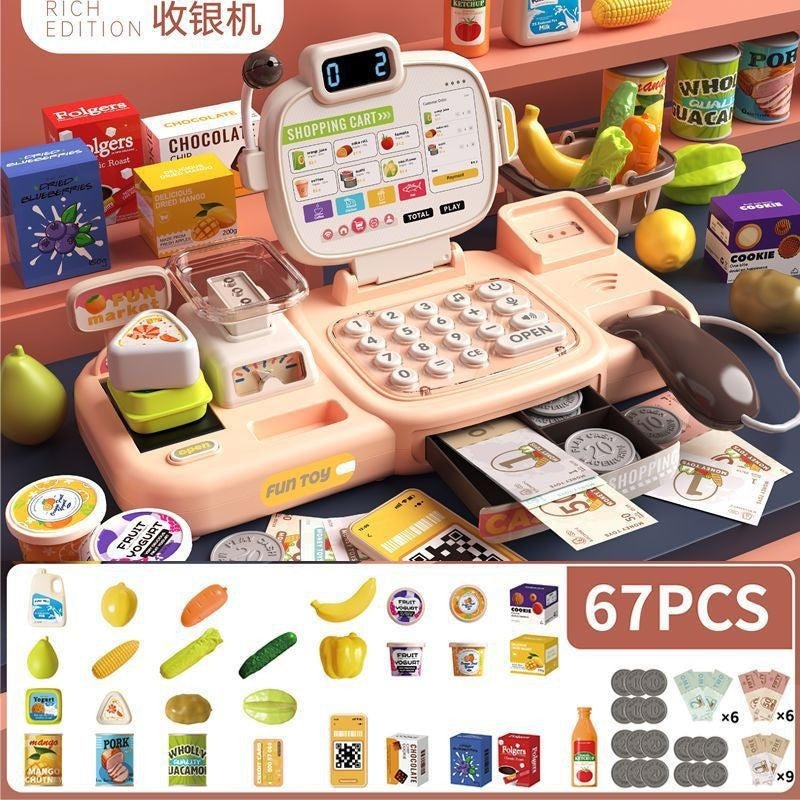 Cross-Border Children's Play House Toy Supermarket Cash Register Role-Playing Mini Simulation Convenience Store Checkout…