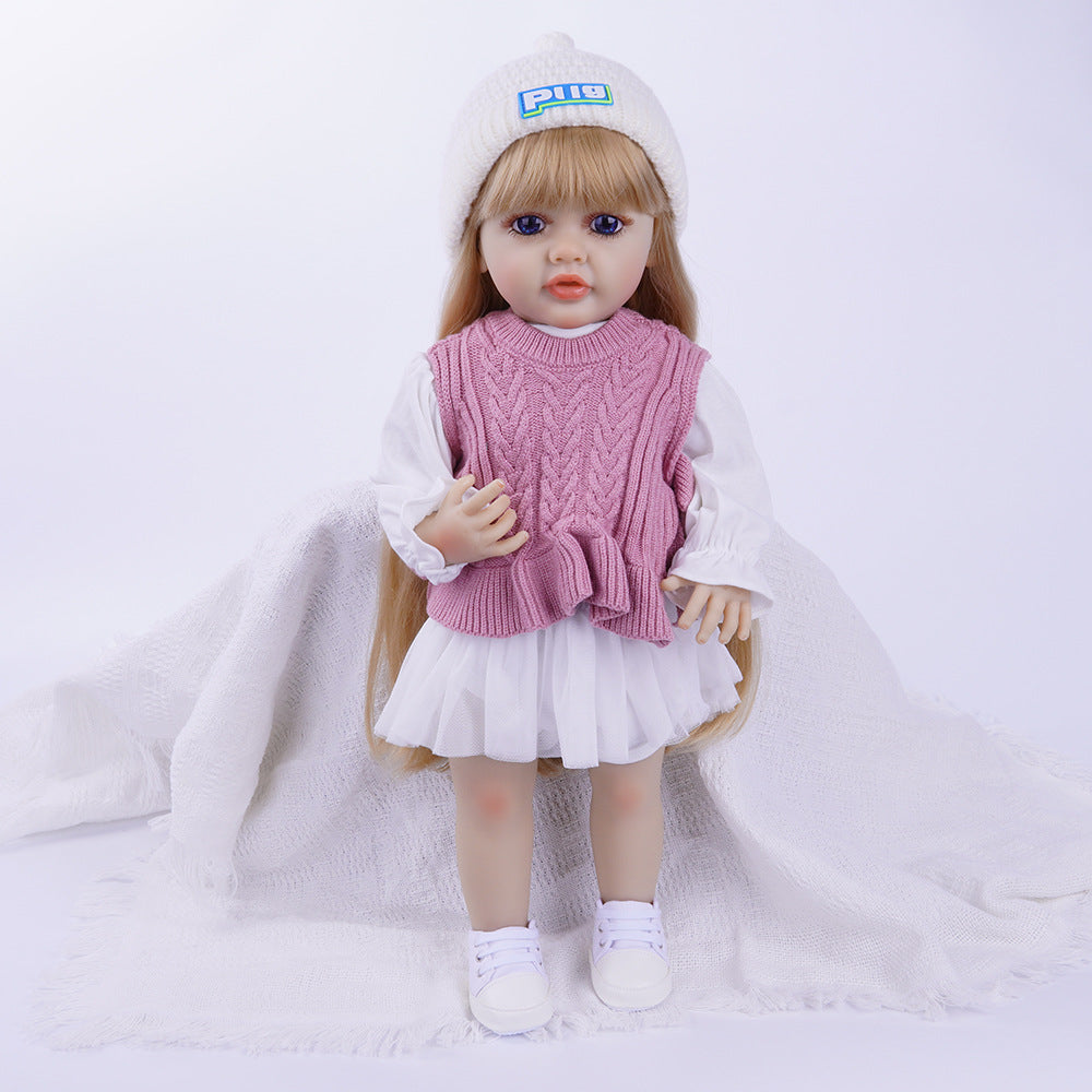 Cross-Border New Product 22inch Dudu Realistic Reborn Doll Pretend Play Girl Toy Gift Realistic Doll Toy - Dudu baby girl 7…