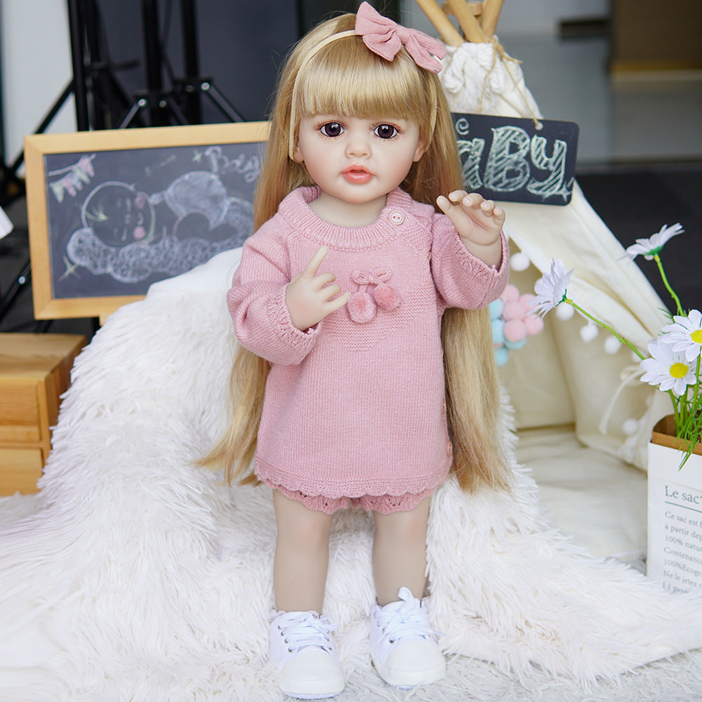 Cross-Border New Product 22inch Dudu Realistic Reborn Doll Pretend Play Girl Toy Gift Realistic Doll Toy - Dudu baby girl 9…