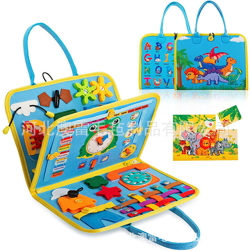 Cross-border Felt Learning Board Busy Board New Hot Selling Children Early Education Intelligence Development Felt Busy…