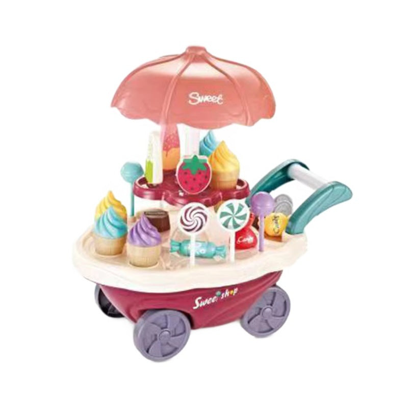 Children play house puzzle ice cream car simulation mini candy ice cream trolley toy boys and girls suit - image 5