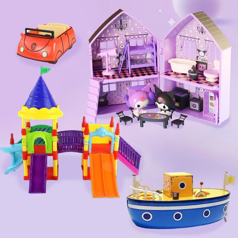 Kuromi Play House Castle Cool Double-Sided House Baby Educational Children's Toy Girl Simulation House 3-6 Years Old…
