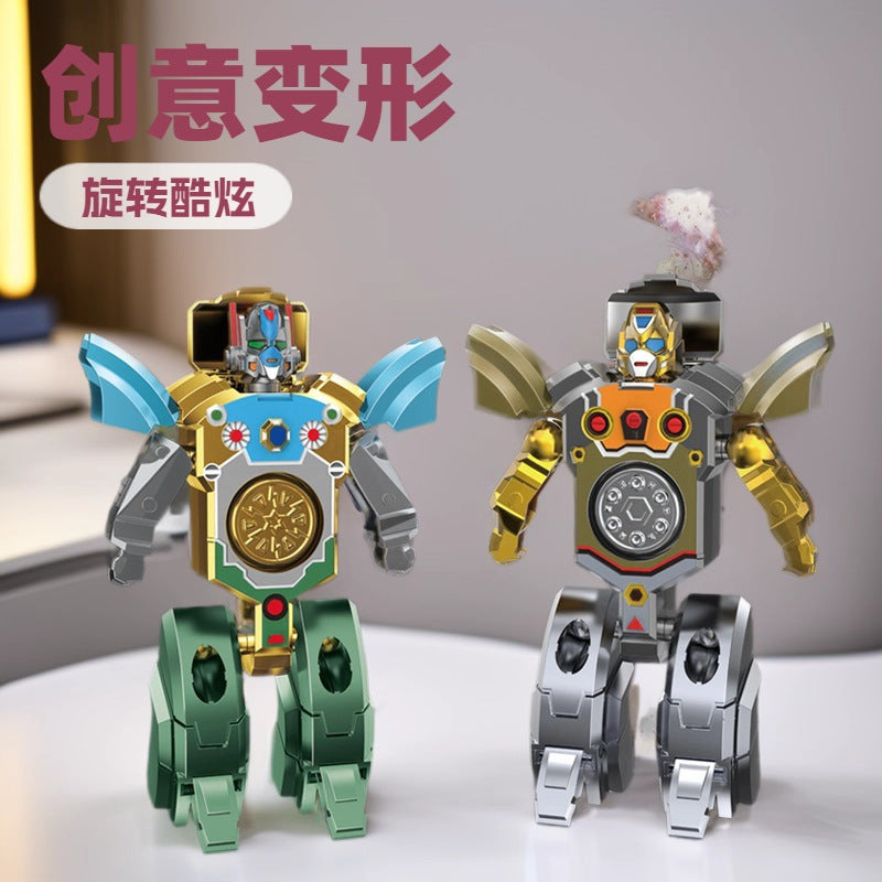 Genuine Transforming Robot Fidget Spinner Children's Toy Rotating Stress-Relief Mechanical Finger Spinner Small Toy Wholesale