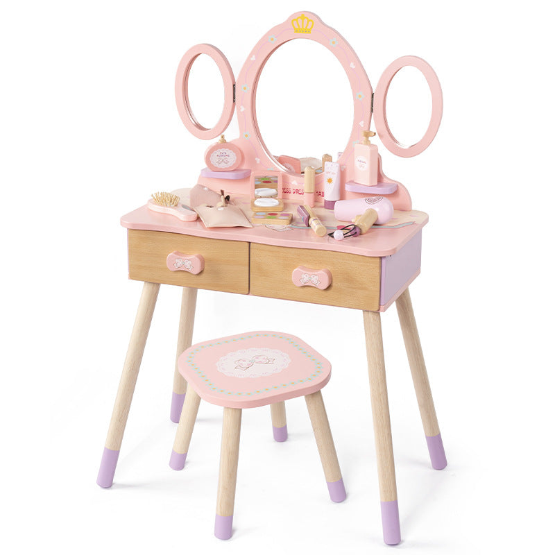 Cross-Border New Product Children's Dressing Table Toy Girl's Makeup Table Simulation Little Princess Pretend Play Jewelry…