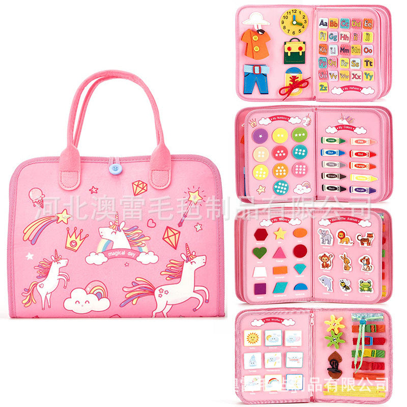 Cross-border Felt Learning Board Busy Board New Hot Selling Children Early Education Intelligence Development Felt Busy…