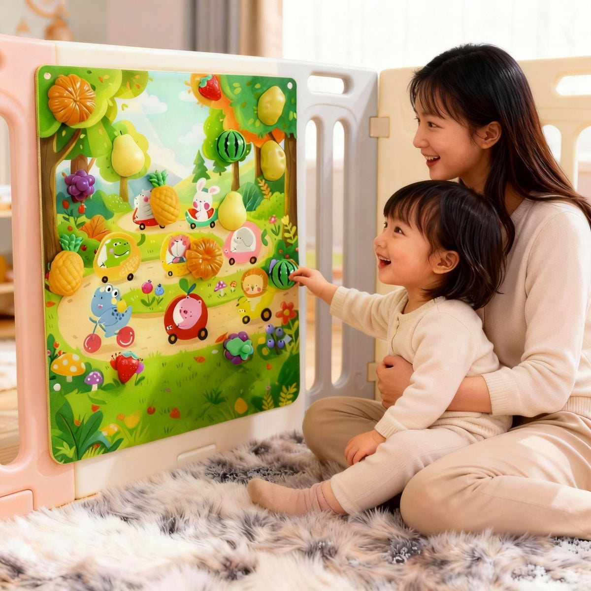 Fruit Cutting Fun Felt Board Busy Board Baby Montessori Early Education Educational Toy Board Fruit Picking Fun Learning…