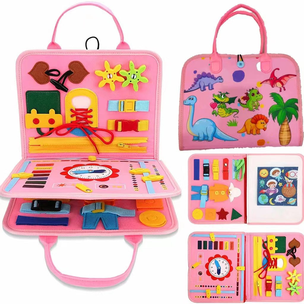 New Hot Cross-border Baby Early Education Schoolbag Felt Busy Board Educational Toys Children Felt Learning Board - Style…