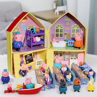 Peppa Pig Toy Play House Double-Sided House Educational Doll for Girls Boys Children's Day Gift