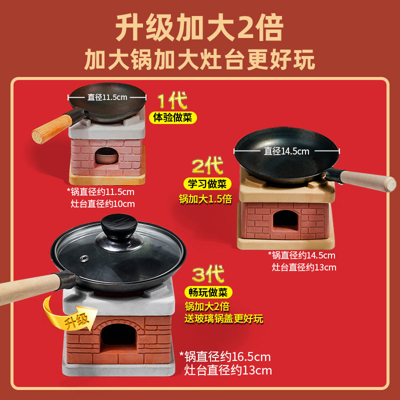 Children's mini kitchen toys can really cook house cooking wooden full set of simulation kitchenware suit manufacturers…