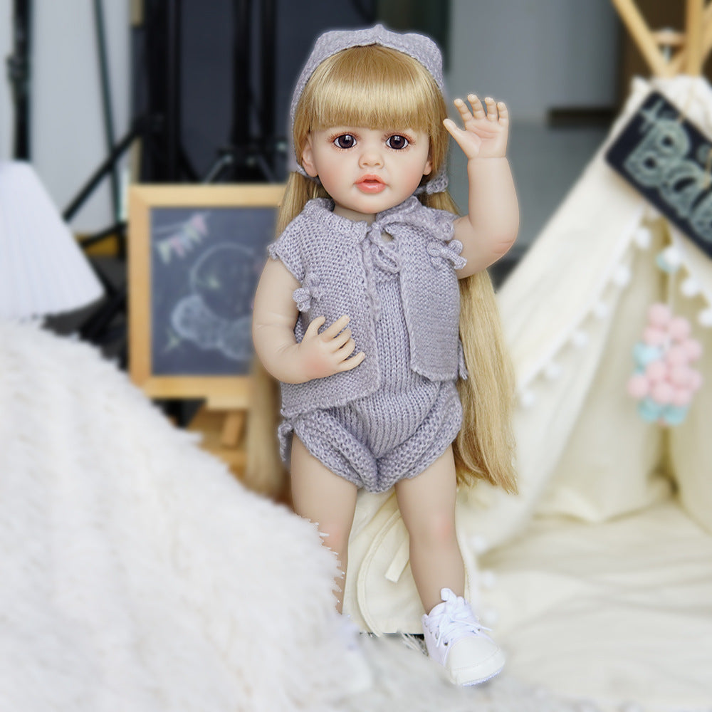 Cross-Border New Product 22inch Dudu Realistic Reborn Doll Pretend Play Girl Toy Gift Realistic Doll Toy - Dudu baby girl…