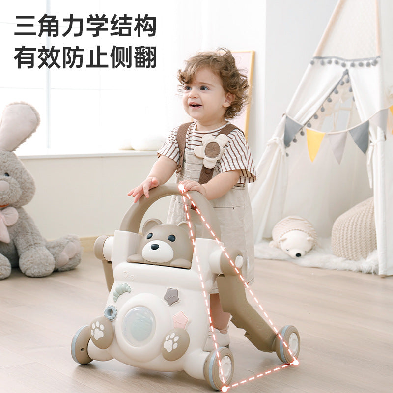Baby Walker Anti-O-Leg Infant Multi-Functional Music Light Walking Stroller Child Toy Cartoon Walker - image 4