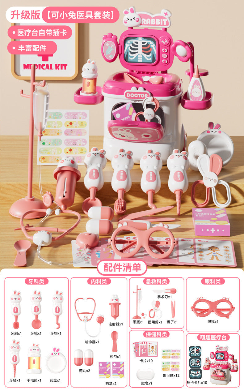 Little Rabbit Little Doctor Toy Set for Girls - Pretend Play with Stethoscope, Operating Table, Nurse Role Play, and…