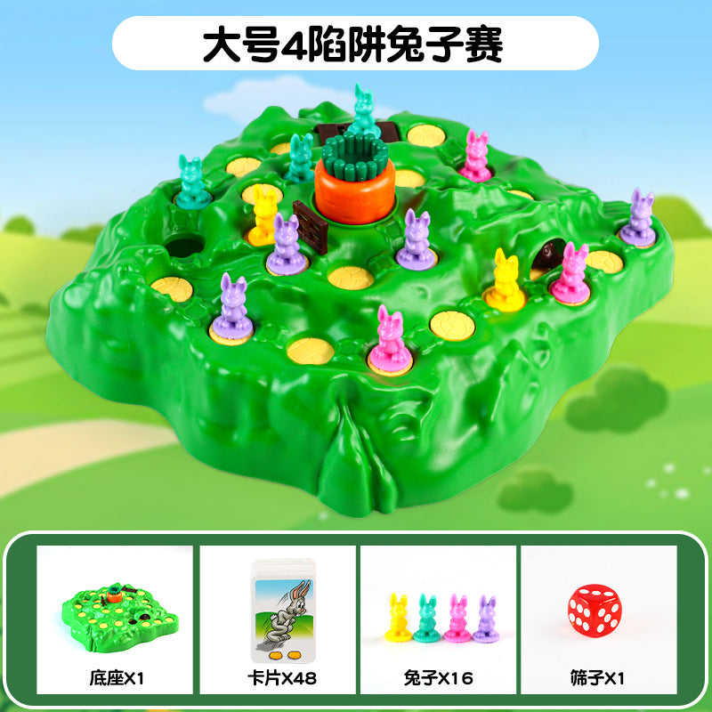 Cross-border Rabbit Trap Intelligence Toy Radish Rabbit Cross-country Competition Parent-child Interactive Table Party Game…