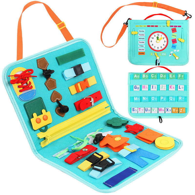New Hot Cross-border Baby Early Education Schoolbag Felt Busy Board Educational Toys Children Felt Learning Board - Style…