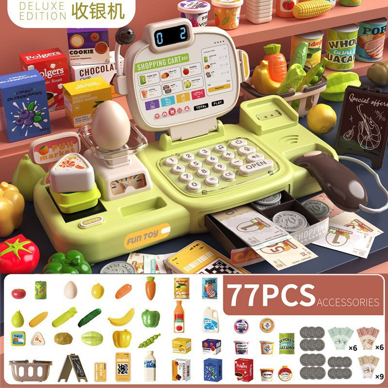 Cross-Border Children's Play House Toy Supermarket Cash Register Role-Playing Mini Simulation Convenience Store Checkout…