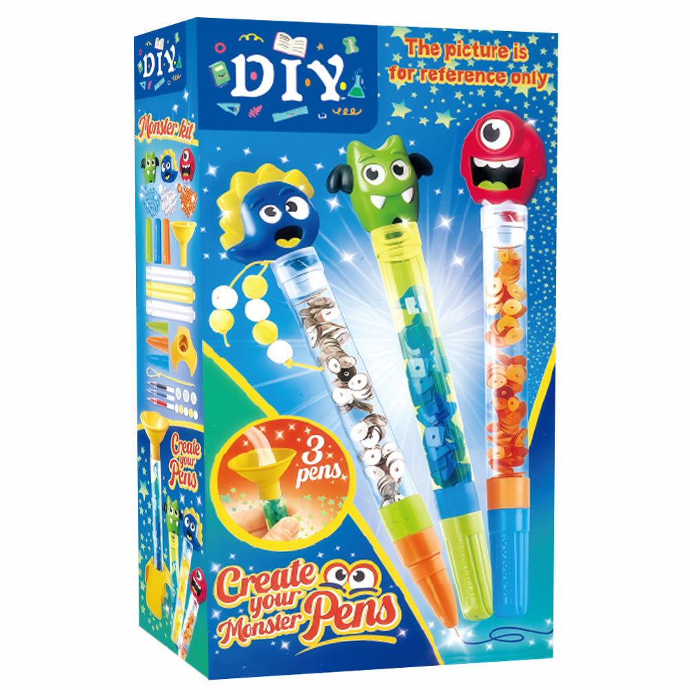 DIY Magic Quicksand Pen Cross-Border New Handmade Pen Set Children's Art Creative Educational Toy Gift - 3 pack + color box…