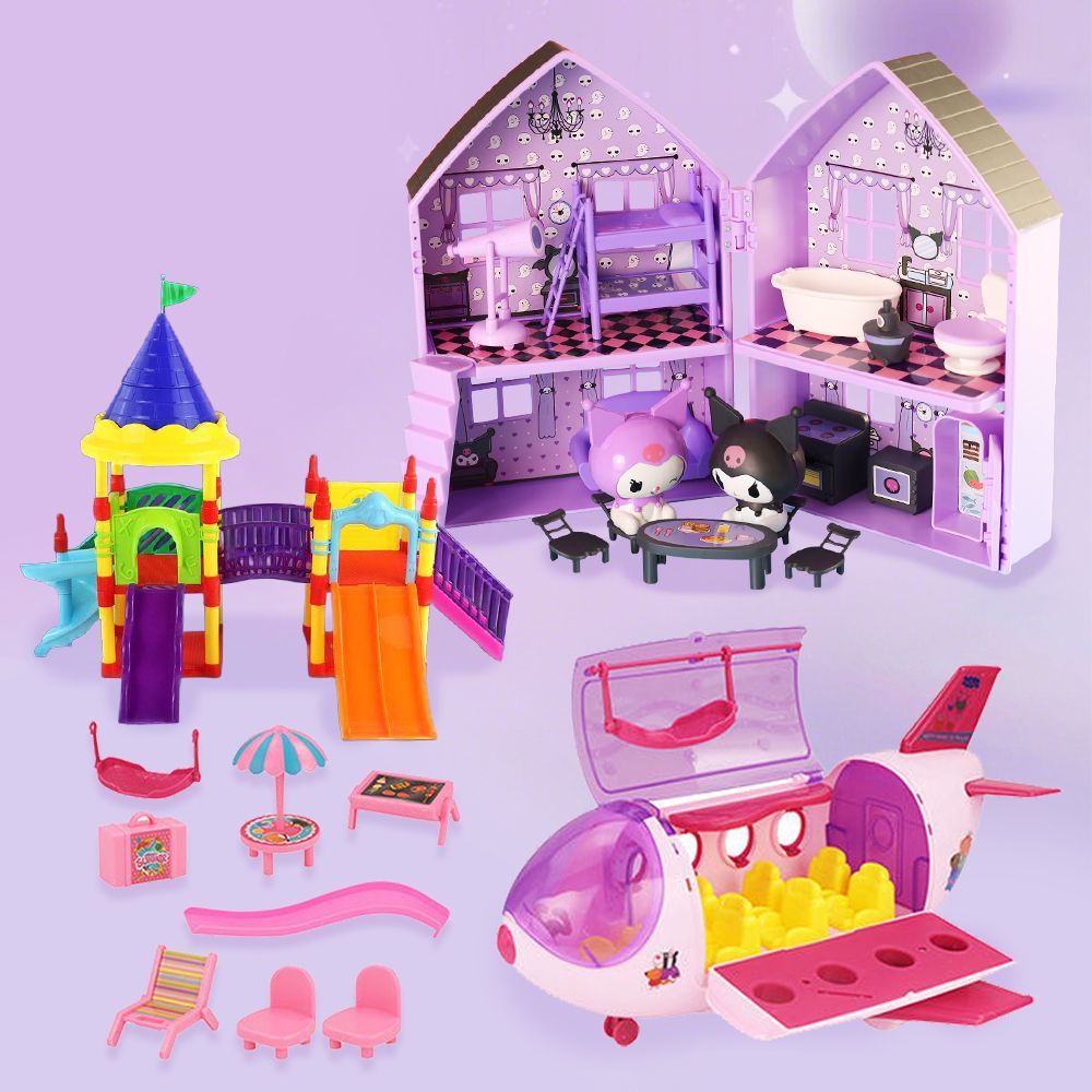 Kuromi Play House Castle Cool Double-Sided House Baby Educational Children's Toy Girl Simulation House 3-6 Years Old…