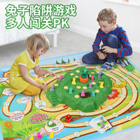Cross-border Rabbit Trap Intelligence Toy Radish Rabbit Cross-country Competition Parent-child Interactive Table Party Game Checkers