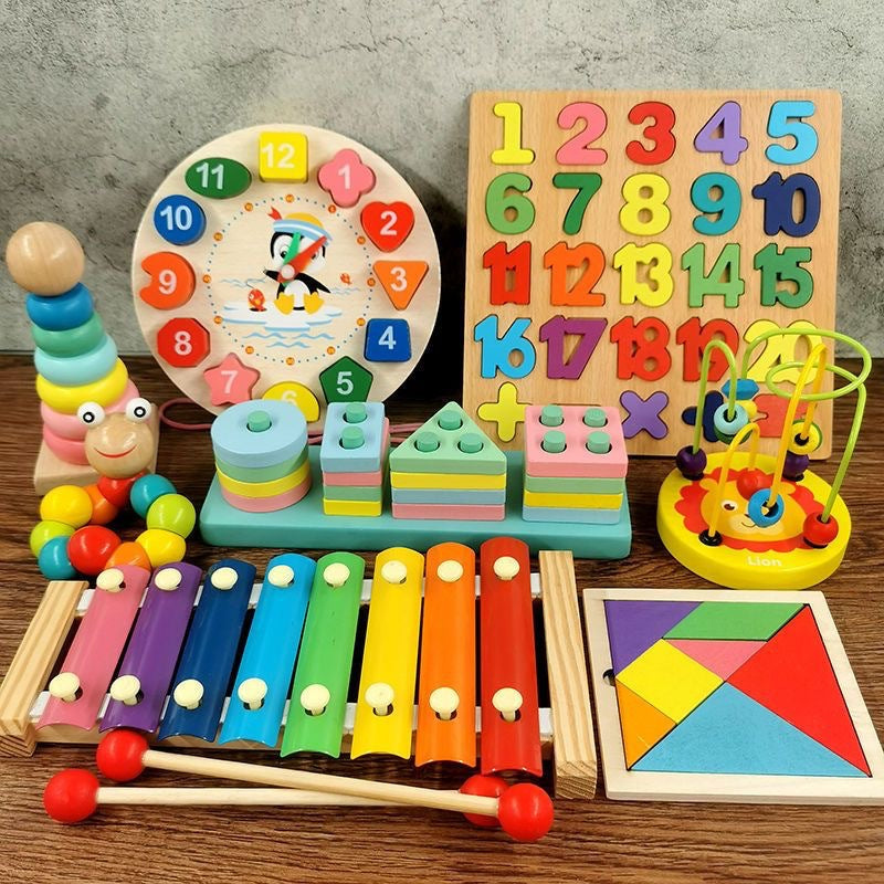 Early Education Educational Toys for Children, Wooden Baby Music Toys, Orff Musical Instruments, Wooden Instrument Set…