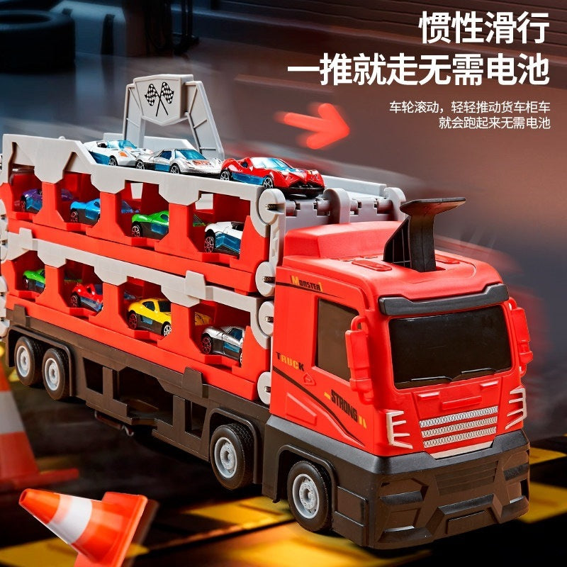 2026 children's toy car for boys aged 3 to 6, alloy transforming large truck with launch track, educational birthday…