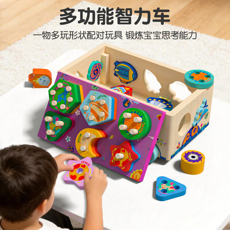 Montessori Early Education Educational Toys Shape Matching Cognitive Wooden Toy Set for Children Boys and Girls I…